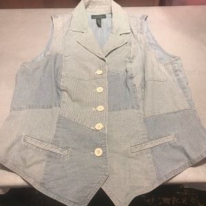 Ralph Lauren Jeans Chambray Patchwork vest